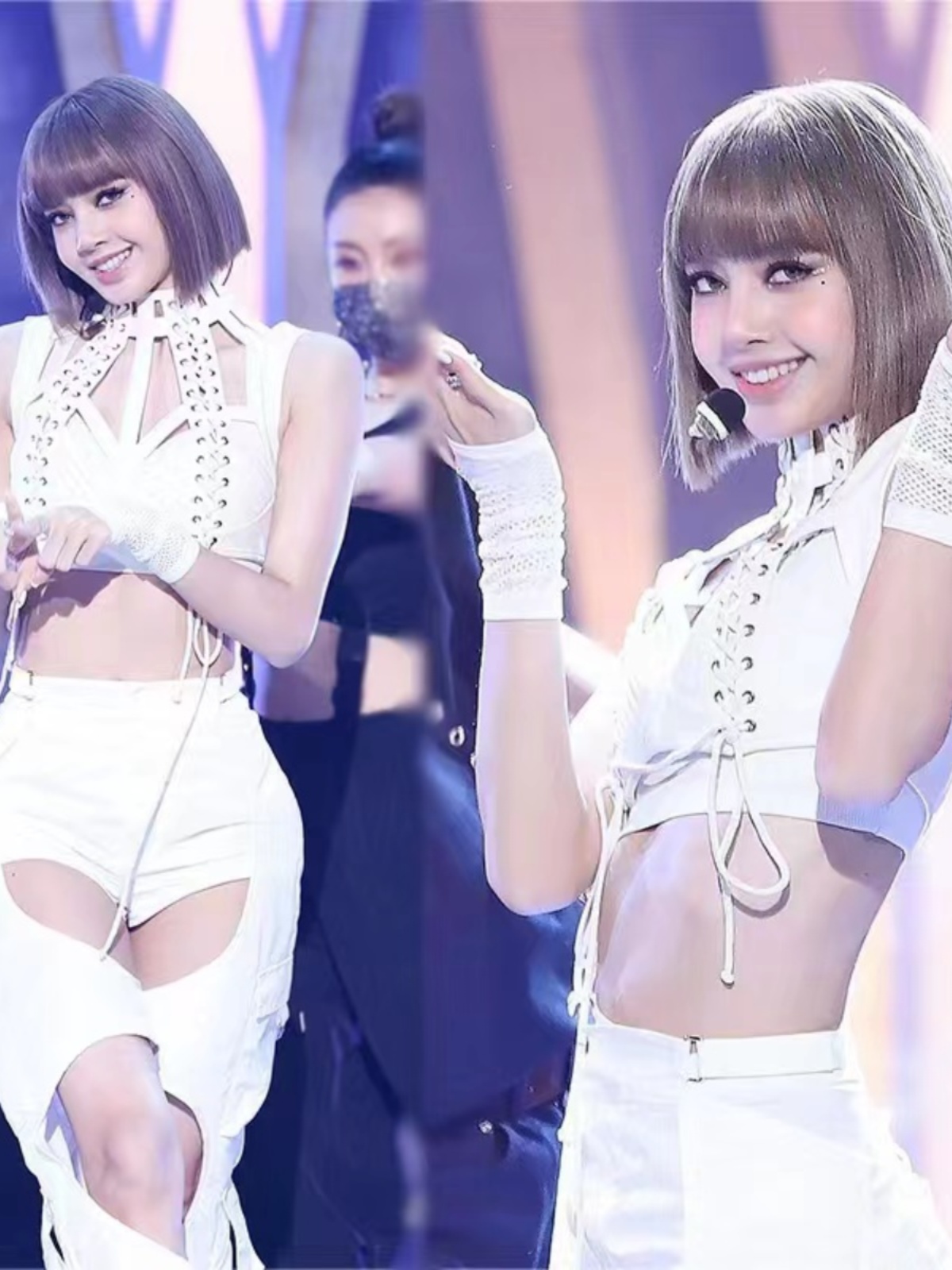 Korean Street Fashion Female - ชุดเต้นรำสำหรับวงหญิงรุ่นใหม่ แจ๊ส สตรีทแดนซ์ ลิซ่า ชุดแสดงบนเวที สไตล์เกาหลี