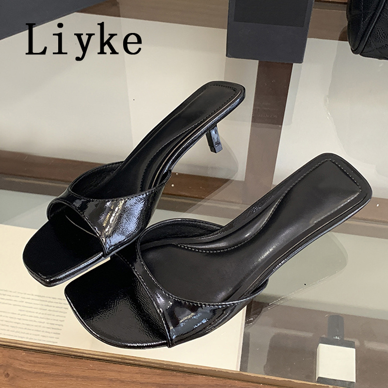 Street Fashion Brand - รองเท้าดีไซเนอร์แบรนด์ Liyke สำหรับผู้หญิง รองเท้าส้นเตี้ยแบบสวมเปิดนิ้วเท้า สไตล์แฟชั่น เหมาะสำหรับใส่ไปชายหาด