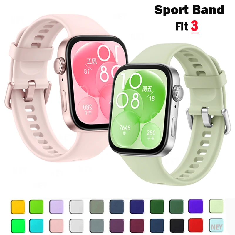 Street Fashion Websites - สายนาฬิกาสําหรับนาฬิกา Huawei Fit 3 สายกีฬาเว็บไซต์อย่างเป็นทางการ 1:1