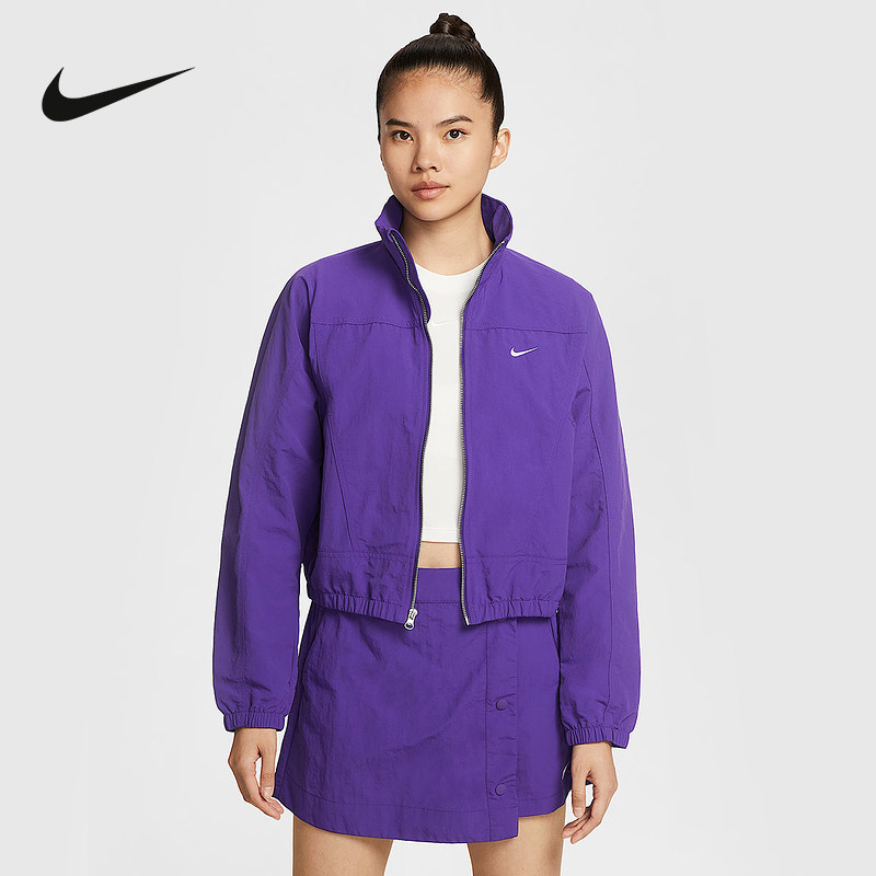 Street Fashion Nike - เสื้อแจ็คเก็ตกันลม Nike Woven Large Swoosh Graphic
