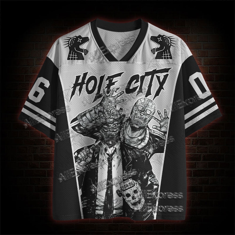 Street Fashion Jersey - (ZZ) สินค้าขายดี เสื้อเจอร์ซีย์ตาข่ายแห้งเร็วแฟชั่นแนวสตรีท เสื้อยืดคอวีสำหรับผู้ใหญ่ระบายอากาศได้ดี ชุดออกกำลังกาย