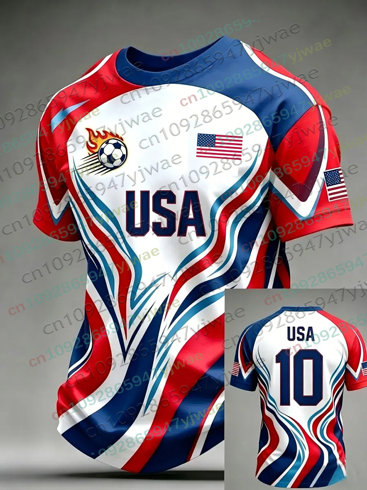 Street Fashion Usa - เสื้อฟุตบอลอเมริกา 2026 สำหรับผู้ชาย ผู้หญิง ลายธงชาติสหรัฐอเมริกา รุ่นพิเศษสำหรับเยาวชน