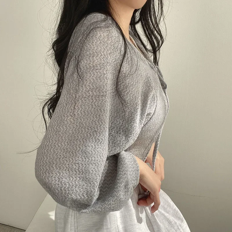 ฤดูร้อนผู้หญิงถักเสื้อสเวตเตอร - Korean Street Fashion Female บทวิจารณ์และราคา