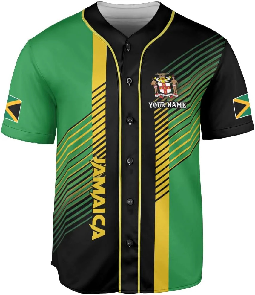 ชื่อส่วนบุคคลจาเมกา ดีไซน์ลายพ - Street Fashion Jersey บทวิจารณ์และราคา