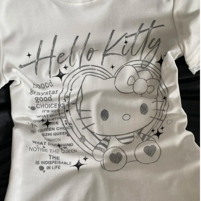 เสื้อยืดแขนสั้นลายเฮลโล คิตตี้ - Street Fashion Jersey บทวิจารณ์และราคา