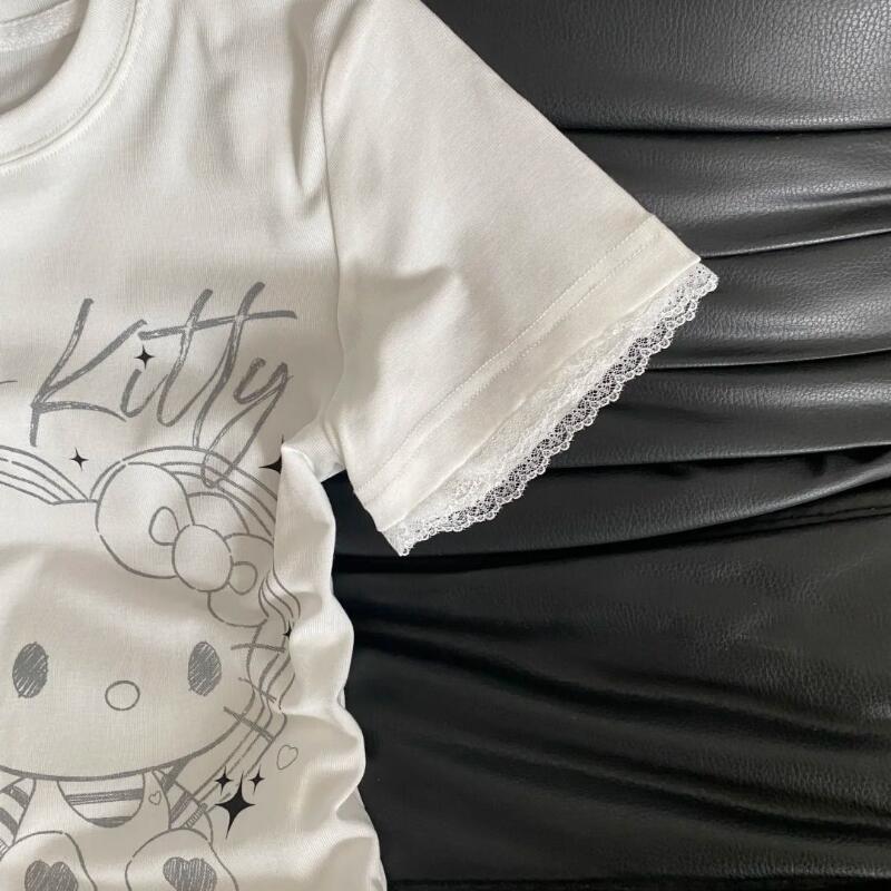 เสื้อยืดแขนสั้นลายเฮลโล คิตตี้ - Street Fashion Jersey บทวิจารณ์และราคา