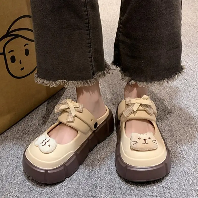 รองเท้าแตะแฟชั่นลายแมวและปลา D - Korean Street Fashion Female บทวิจารณ์และราคา