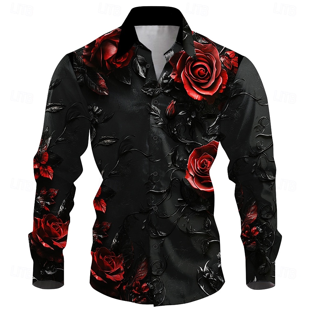 เสื้อเชิ้ต 3D แขนยาวลําลองสําห - Street Fashion Shanghai บทวิจารณ์และราคา