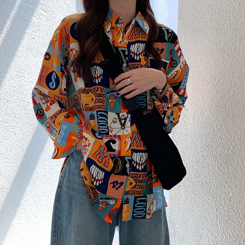 เสื้อผู้หญิงฤดูใบไม้ผลิพิมพ์บา - Korean Street Fashion Female บทวิจารณ์และราคา