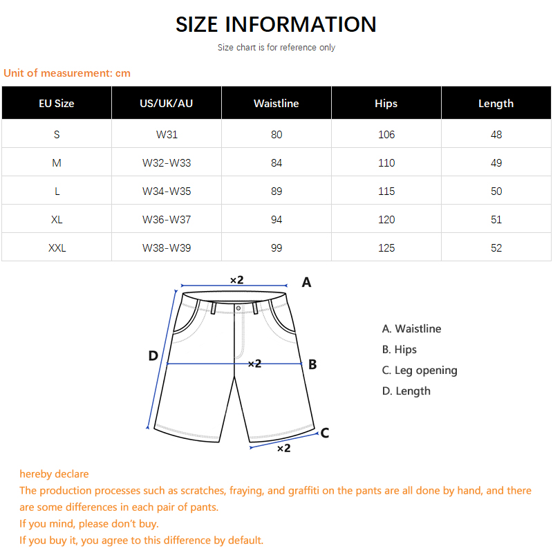 ฮิปฮอปสตรีทแวร์กางเกงยีนส์ขาสั - Street Fashion Clothes บทวิจารณ์และราคา
