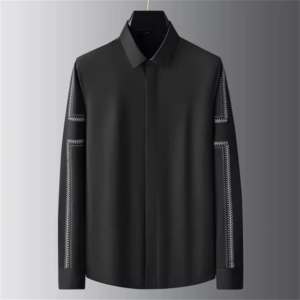 Luxury Basic เสื้อผู้ชายแขนยาว - Street Fashion Shanghai บทวิจารณ์และราคา