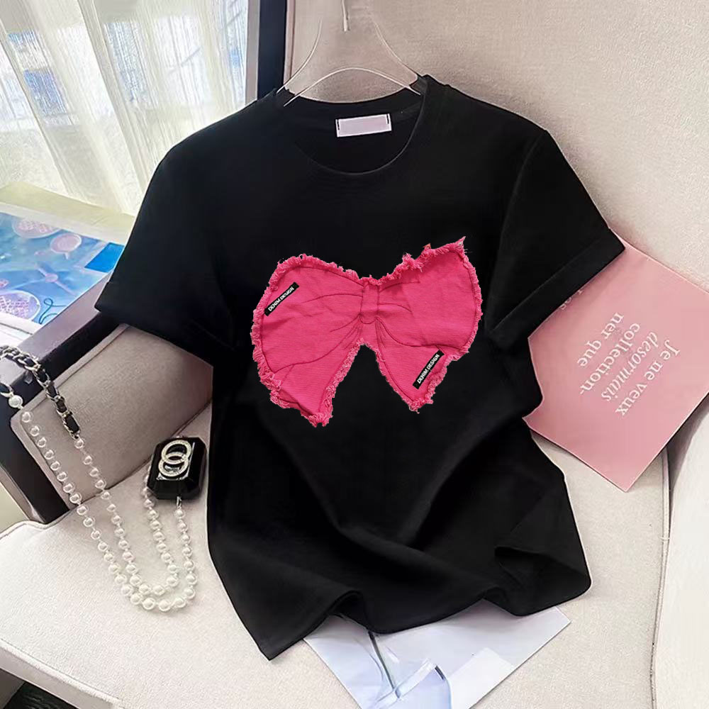 เสื้อยืดแขนสั้นคอโอ ผ้าเดนิมสี - Street Fashion Shanghai บทวิจารณ์และราคา