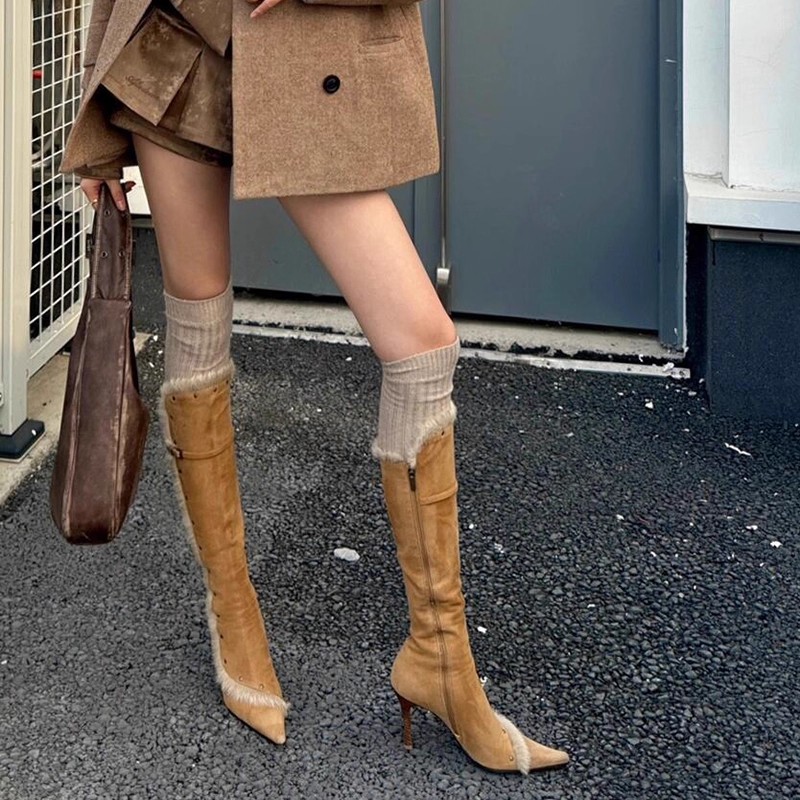 รองเท้าบูทแฟชั่นทรงแหลมสำหรับผ - Street Fashion Style Youtube บทวิจารณ์และราคา