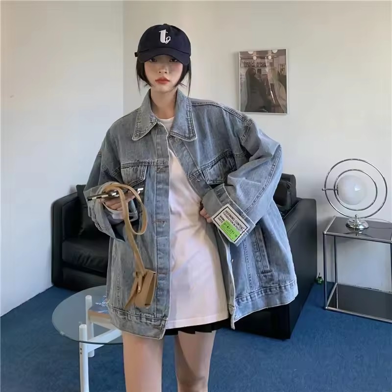 2025 ใหม่แฟชั่น DENIM แจ็คเก็ต - Korean Street Fashion Female บทวิจารณ์และราคา