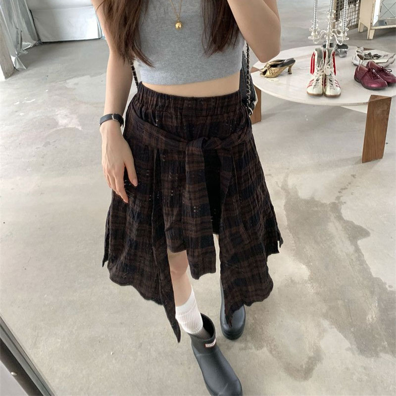 กระโปรงมินิสั้นสไตล์เกาหลีลายส - Korean Street Fashion Female บทวิจารณ์และราคา