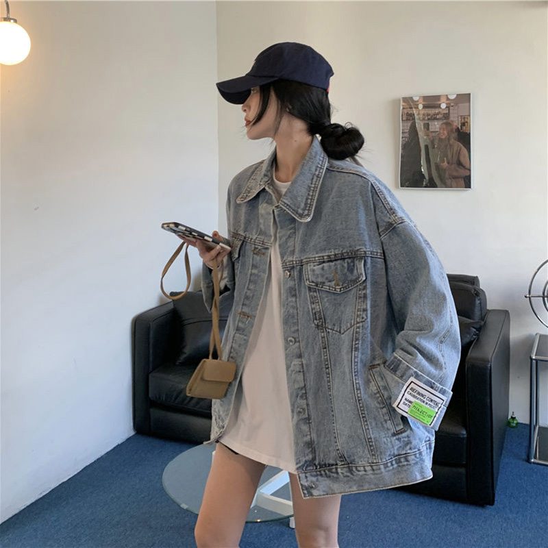 แจ็คเก็ตยีนส์โอเวอร์ไซส์แฟชั่น - Korean Street Fashion Female บทวิจารณ์และราคา