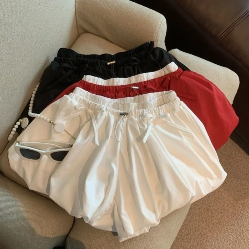 กางเกงขาสั้นเอวสูงทรงบอดี้สูทส - Korean Street Fashion Female บทวิจารณ์และราคา
