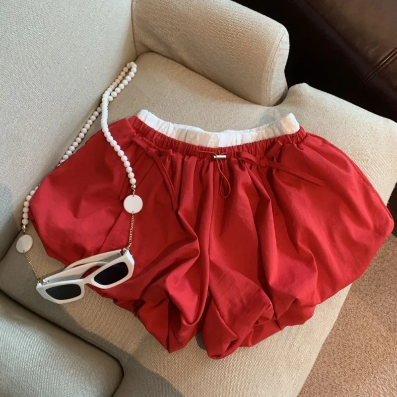 กางเกงขาสั้นเอวสูงทรงบอดี้สูทส - Korean Street Fashion Female บทวิจารณ์และราคา