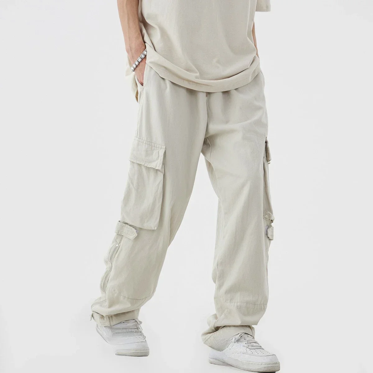 กางเกงทํางานแฟชั่นหลายกระเป๋าย - Street Fashion Brand บทวิจารณ์และราคา