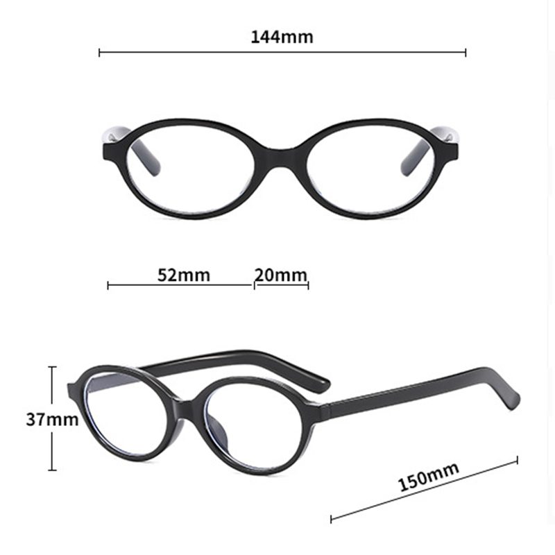 แว่นตาทรงวงรีไล่เฉดสีดำโปร่งใส - Street Fashion Logo Design บทวิจารณ์และราคา