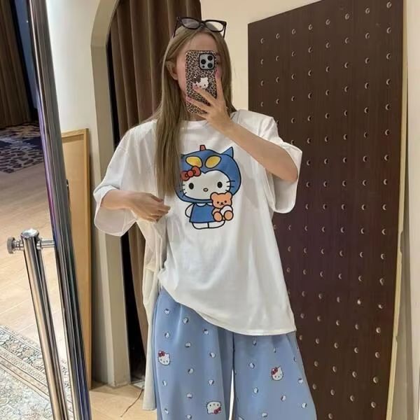 เสื้อยืดแขนสั้นพิมพ์ลายเฮลโล ค - Street Fashion Jersey บทวิจารณ์และราคา