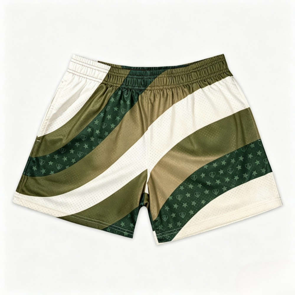 กางเกงขาสั้นผู้ชายลายธงชาติอเม - Street Fashion Usa บทวิจารณ์และราคา