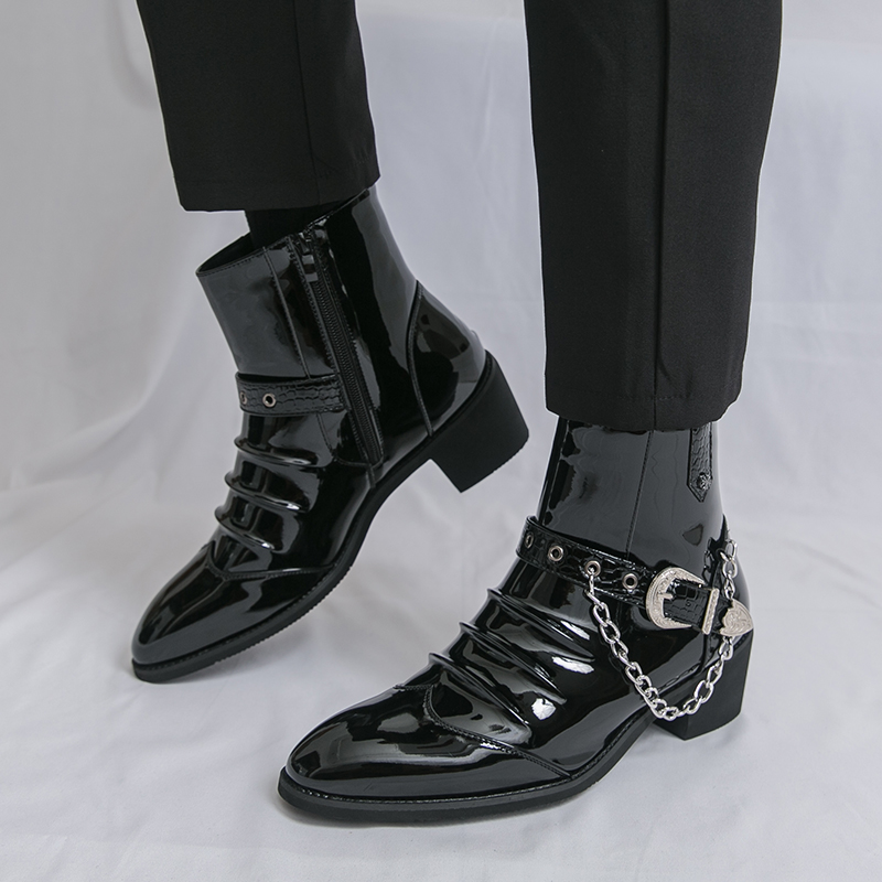 รองเท้าบูทลำลองผู้ชายแบบมีซิปด - Street Fashion Brand บทวิจารณ์และราคา