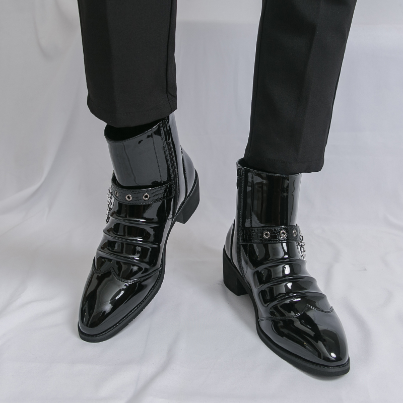 รองเท้าบูทลำลองผู้ชายแบบมีซิปด - Street Fashion Brand บทวิจารณ์และราคา