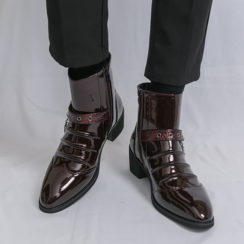 รองเท้าบูทลำลองผู้ชายแบบมีซิปด - Street Fashion Brand บทวิจารณ์และราคา