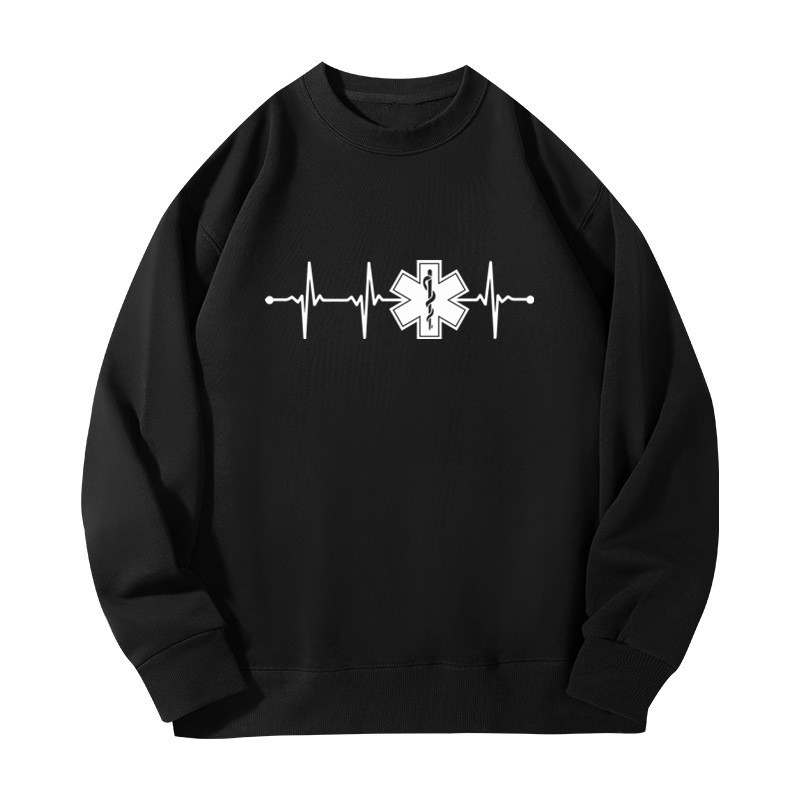 เสื้อฮู้ดคู่รักลาย Heartbeat P - Street Fashion Shanghai บทวิจารณ์และราคา