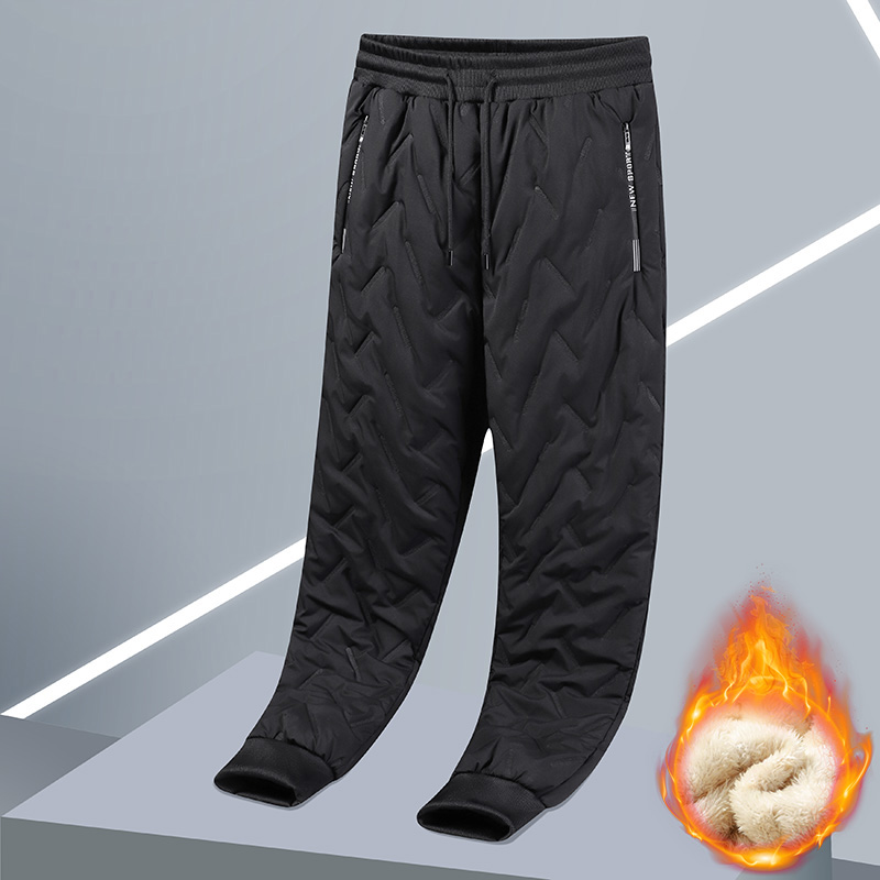 ใหม่กางเกงวอร์มผ้าฟลีซหนาผ้ากำ - Street Fashion Game บทวิจารณ์และราคา